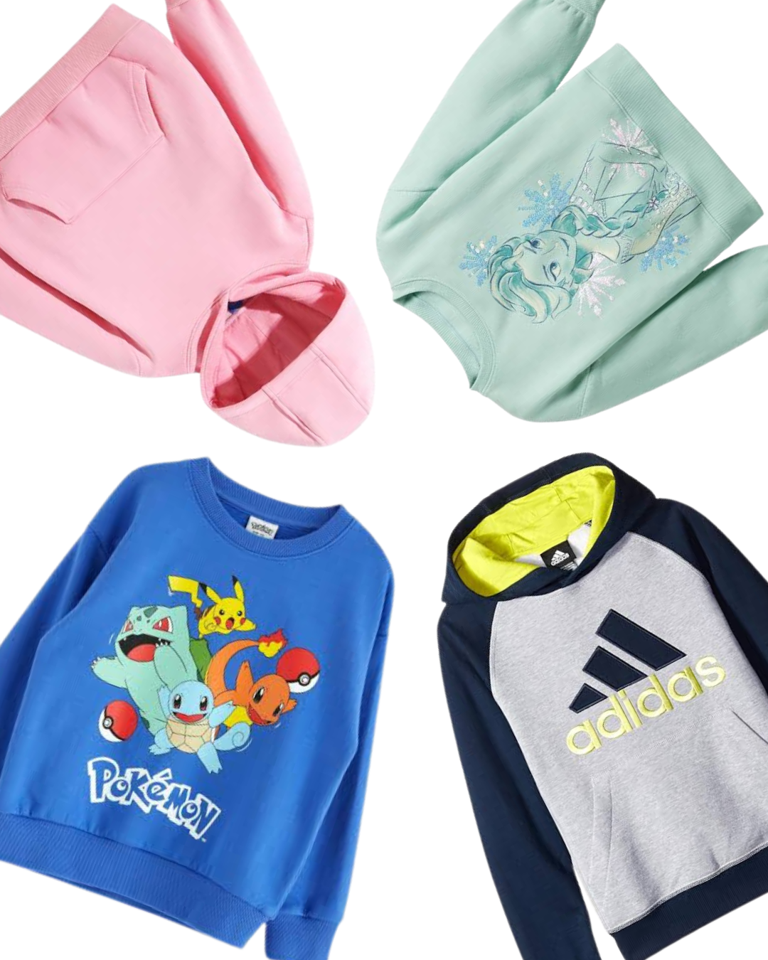 30pcs Children Hoodies + Roundneck